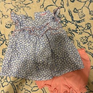 Floral Baby Top and Pink Shorts Set